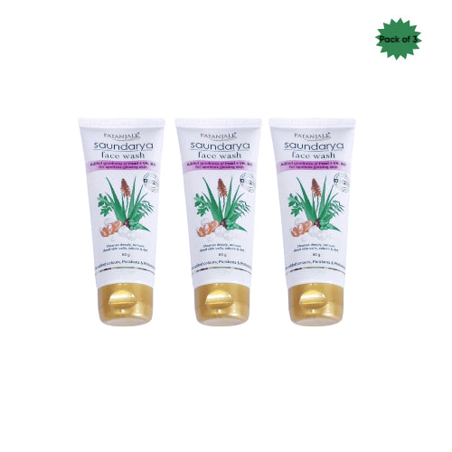 Patanjali Saundarya Face Wash 60 Gm(Pack of 3)