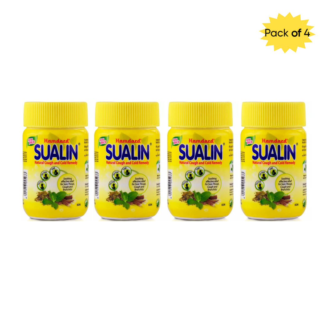 Hamdard Sualin Cough 60 Tablets(Pack of 4)