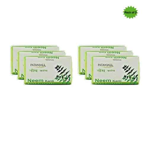 Patanjali Neem Kanti Soap(Set Of 3 Pcs) 150 Gm(Pack of 2)