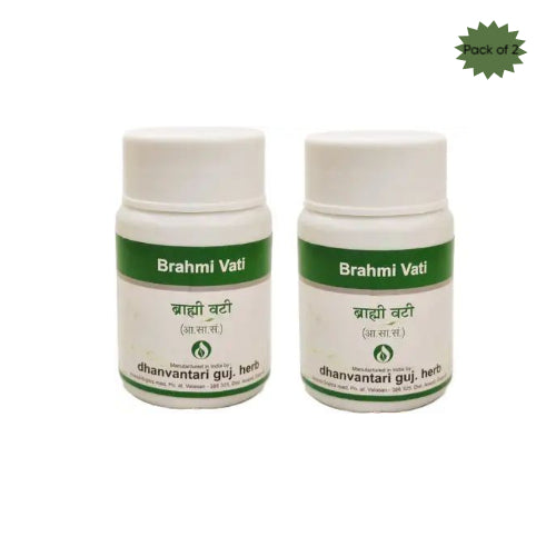 Dhanvantari Guj. Herb Brahmi Vati 60 Tablets(Pack of 2)