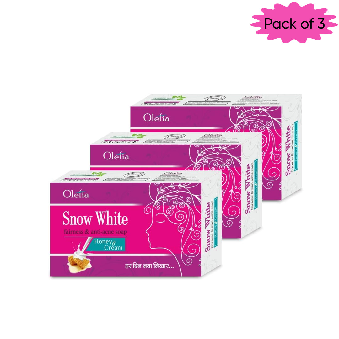Olefia Snow White Soap 75 Gm(Pack of 3)