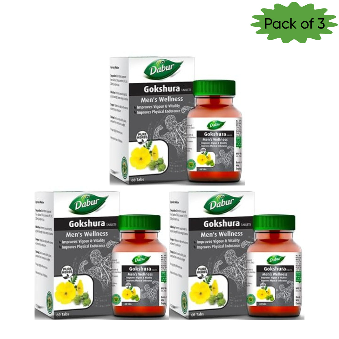 Dabur Gokshura 60 Tablets(Pack of 3)