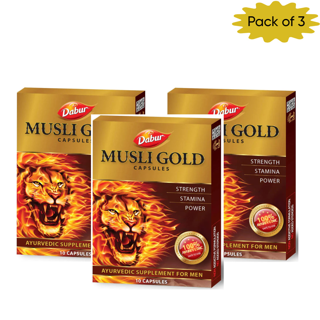 Dabur Musli Gold 10 Capsules(Pack of 3)