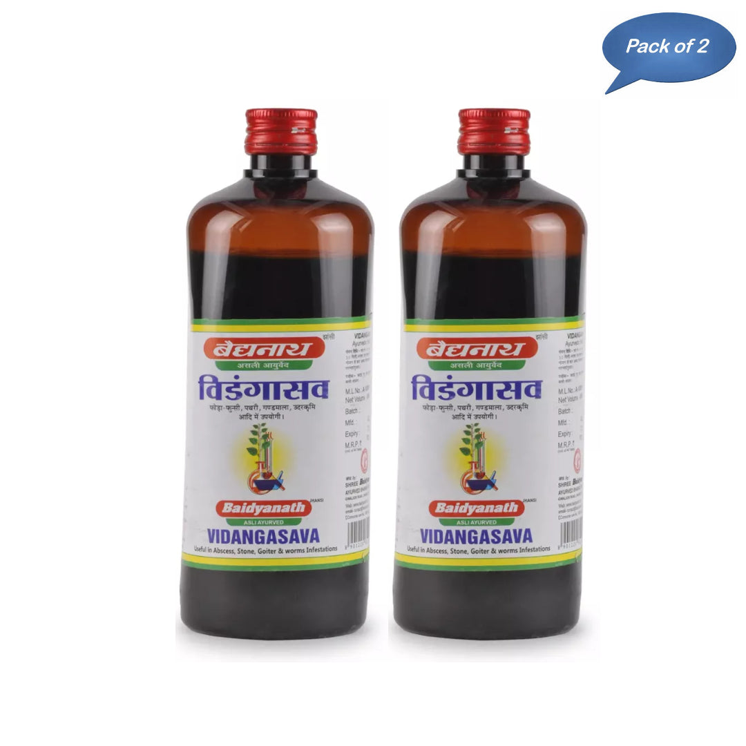 Baidyanath Jhansi Vidangasava 450 Ml (Pack of 2)
