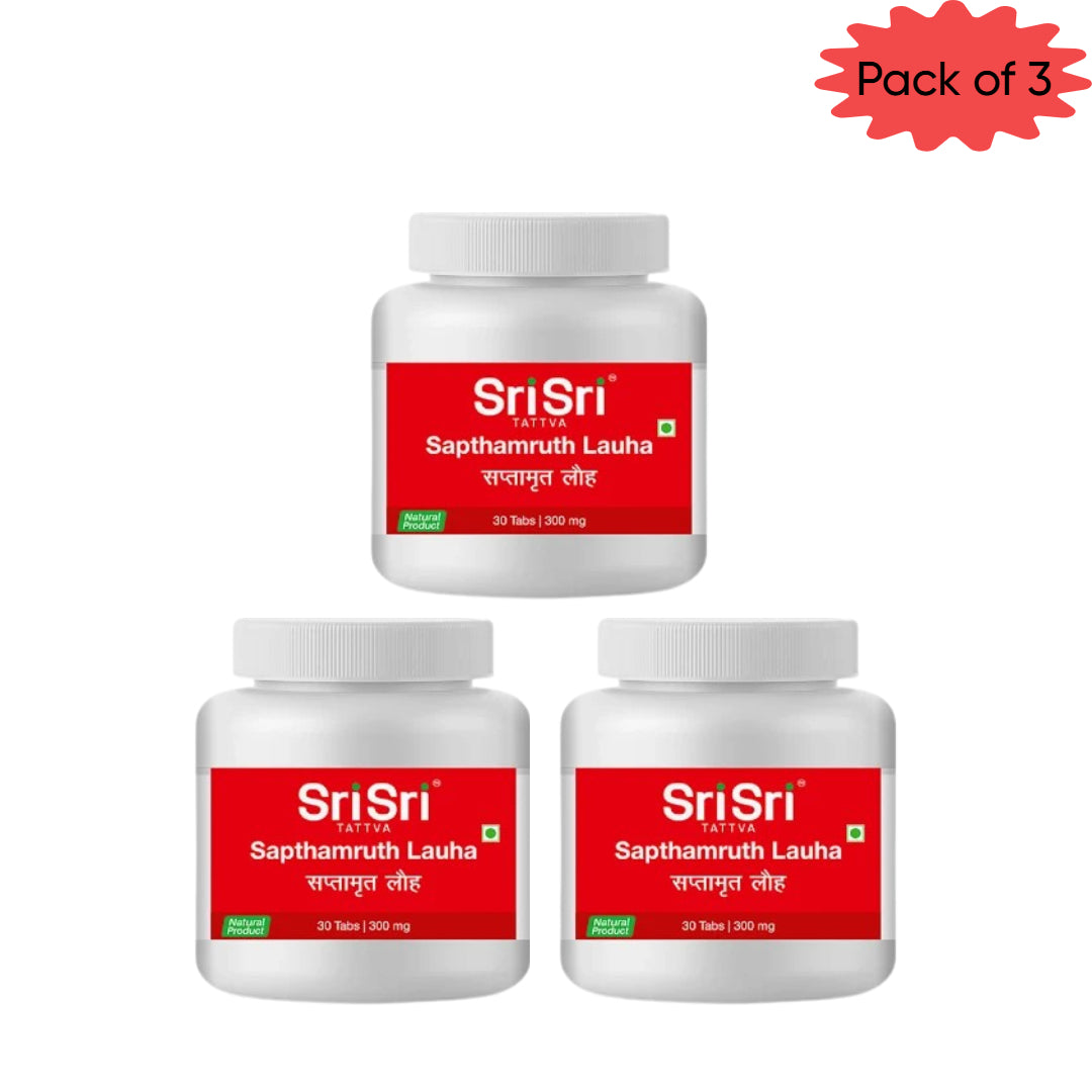 Sri Sri Tattva Sapthamruth Lauha 30 Tablets(Pack of 3)