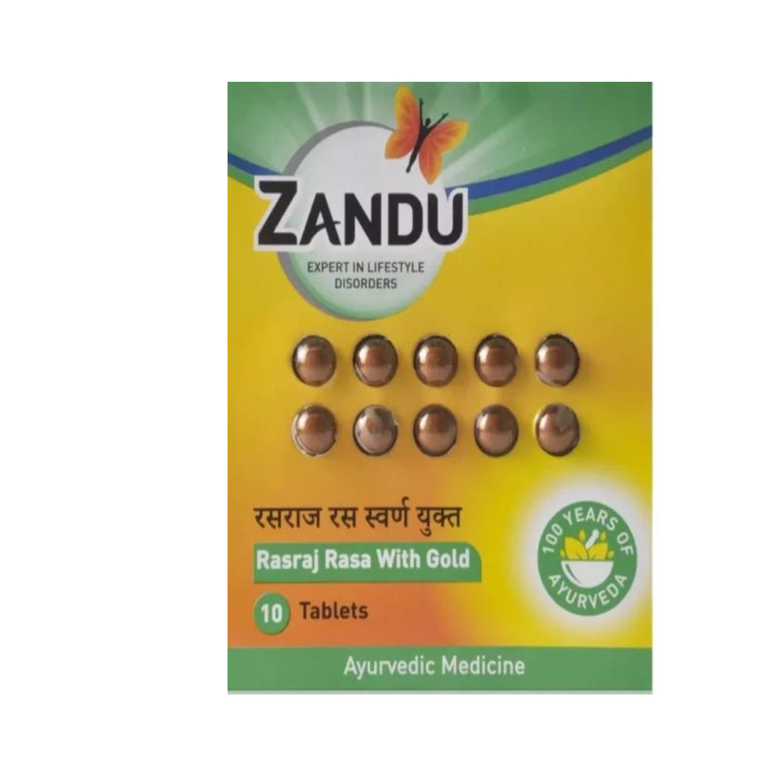 Zandu Rasraj Rasa(With Gold) 10 Tablets