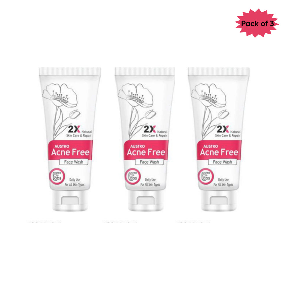 Austro Labs Ance Free Face Wash 60 Gm(Pack of 3)