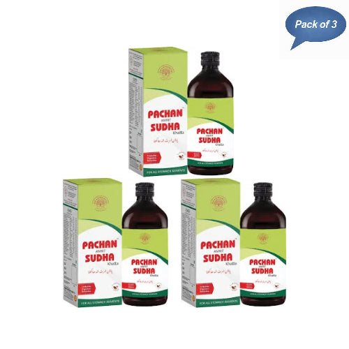 Dhanwantri Pharmaceutical Pachan Amrit Sudha Khatta 200 Ml(Pack of 3)