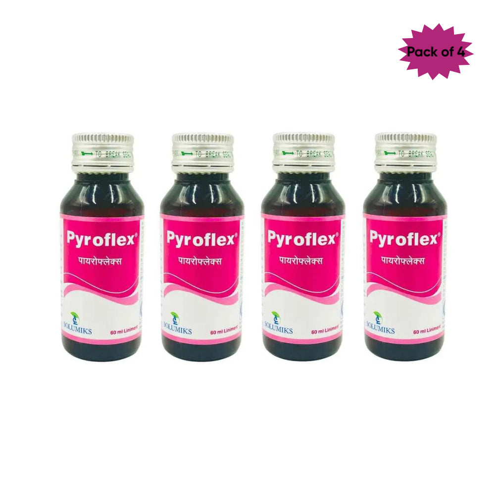 Dhootapapeshwar(Solumiks) Pyroflex Liniment 60 Ml(Pack of 4)