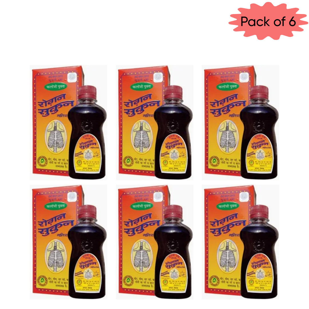 Apsara Herbals Roghan Sukoon Massage Oil 50 Ml(Pack of 6)