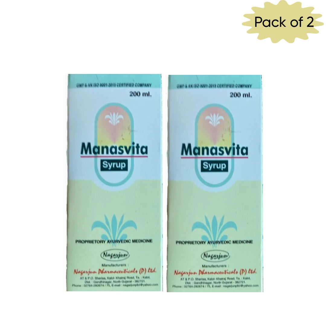 Nagarjun (Gujarat) Manasvita Syrup 200 Ml(Pack of 2)