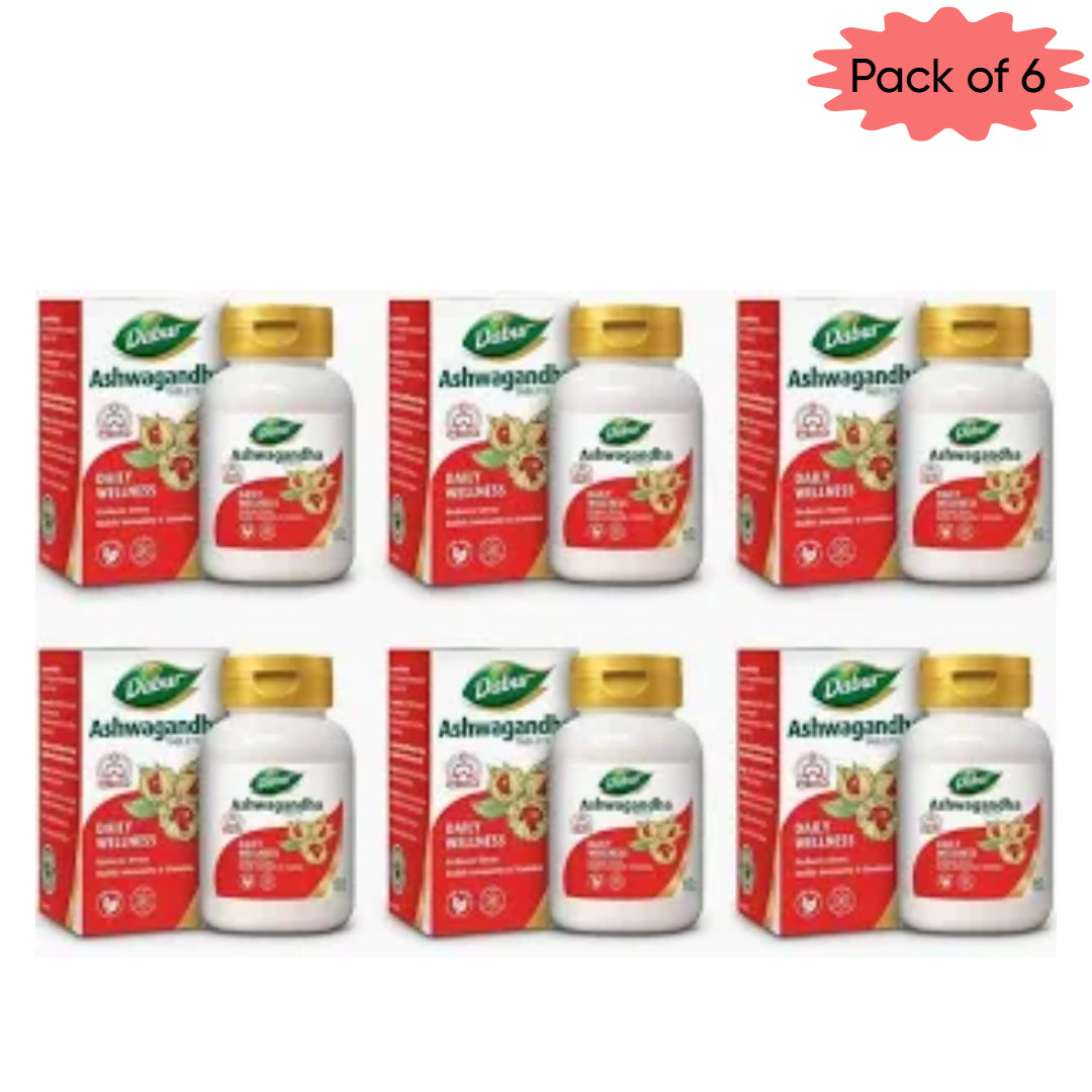 Dabur Ashwagandha 60 Tablets(Pack of 6)