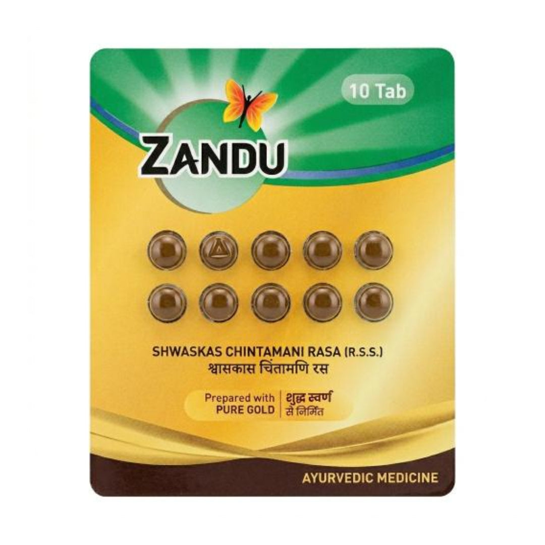 Zandu Shwaskas Chintamani Rasa 10 Tablets
