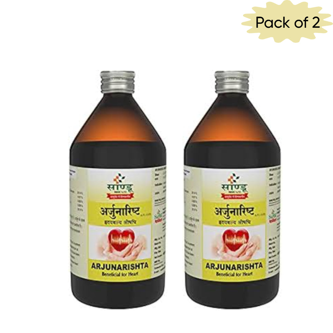 Sandu Pharmaceuticals Arjunarishta 450 Ml(Pack of 2)
