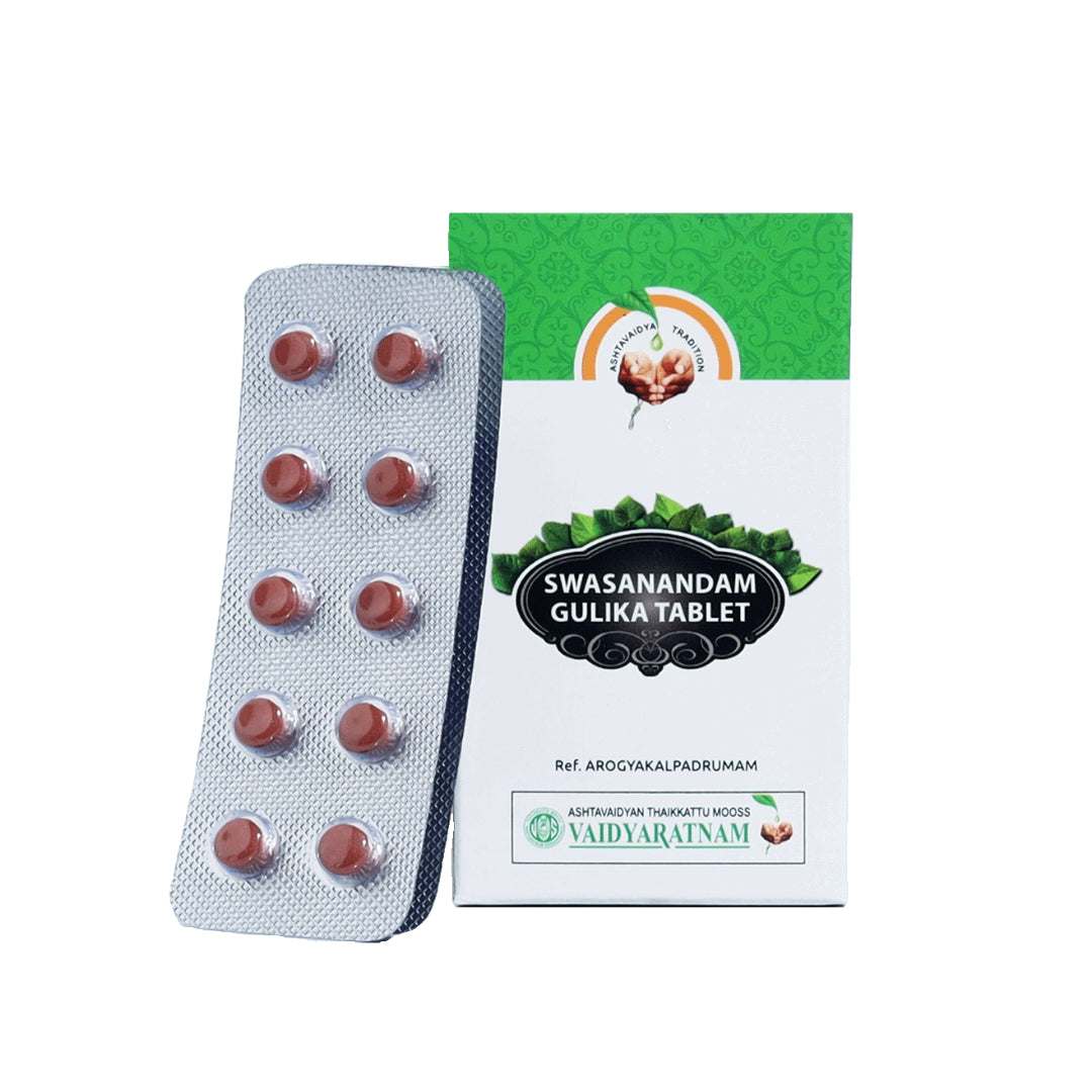 Vaidyaratnam Swasanandam Gulika 100 Tablets