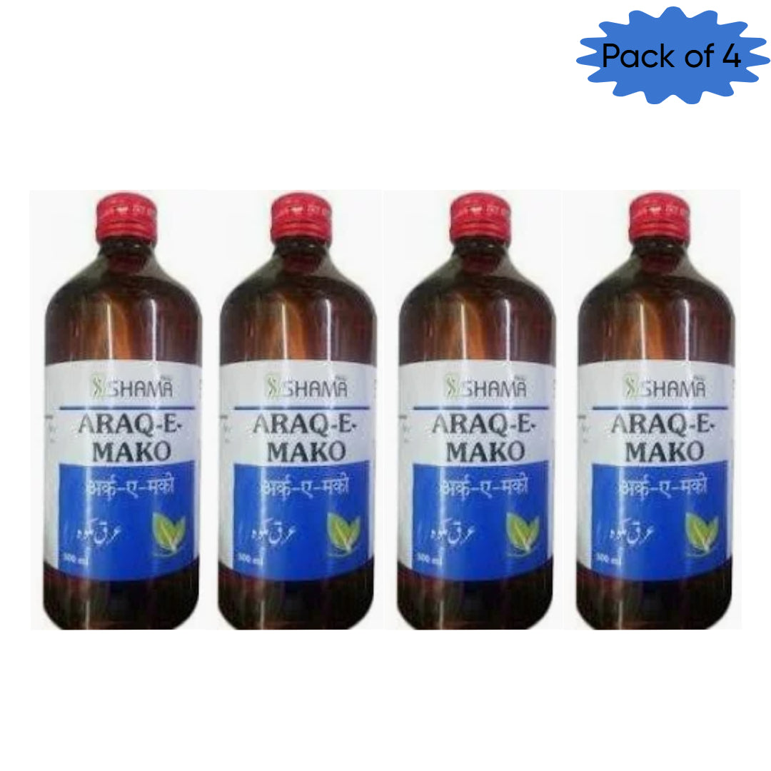 New Shama Araq-E-Mako 500 Ml(Pack of 4)
