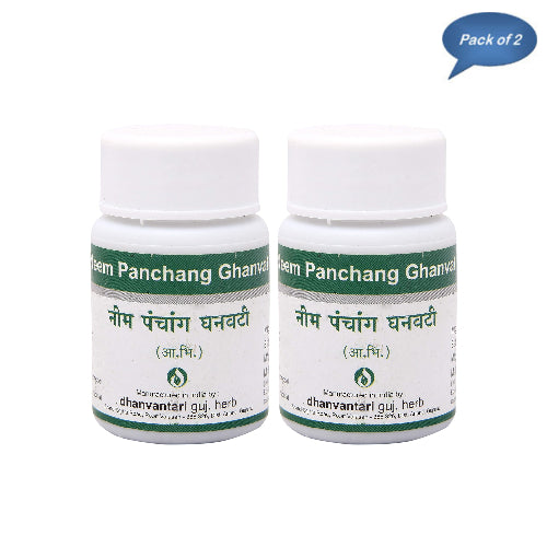 Dhanvantari Guj. Herb Neem Panchang Ghanvati 60 Tablets(Pack of 2)