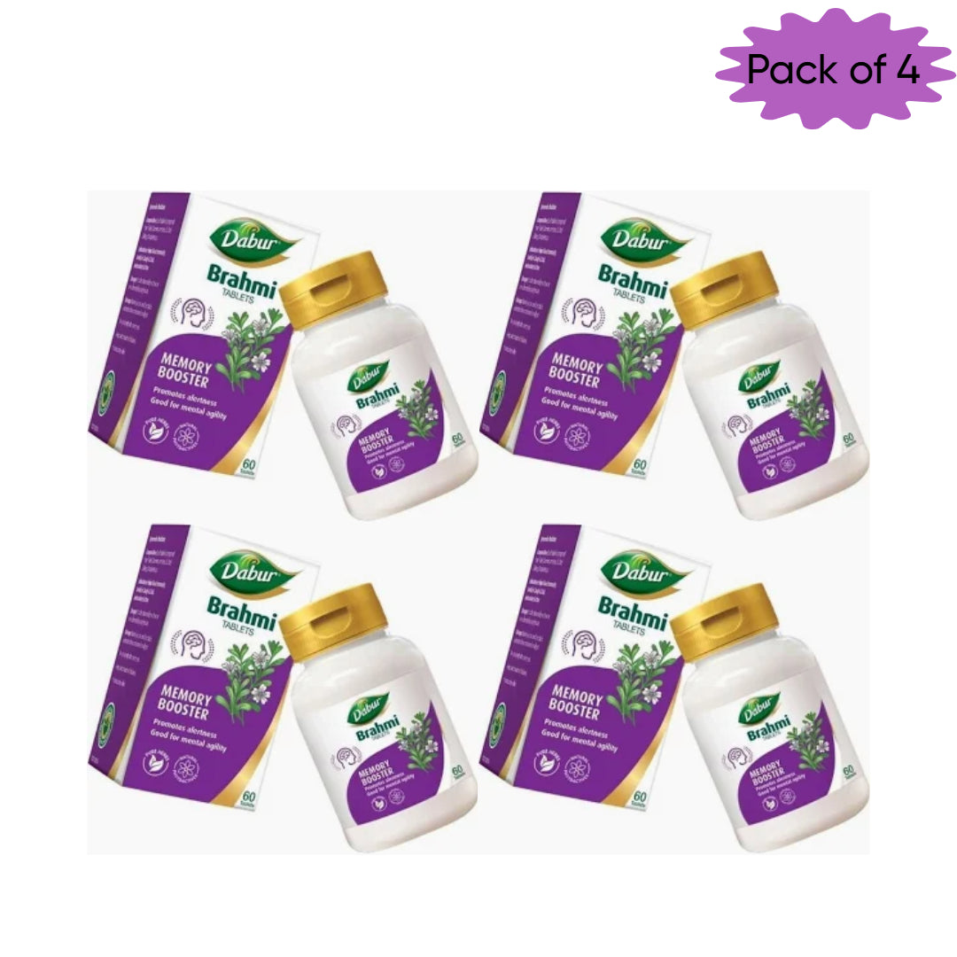 Dabur Brahmi 60 Tablets(Pack of 4)