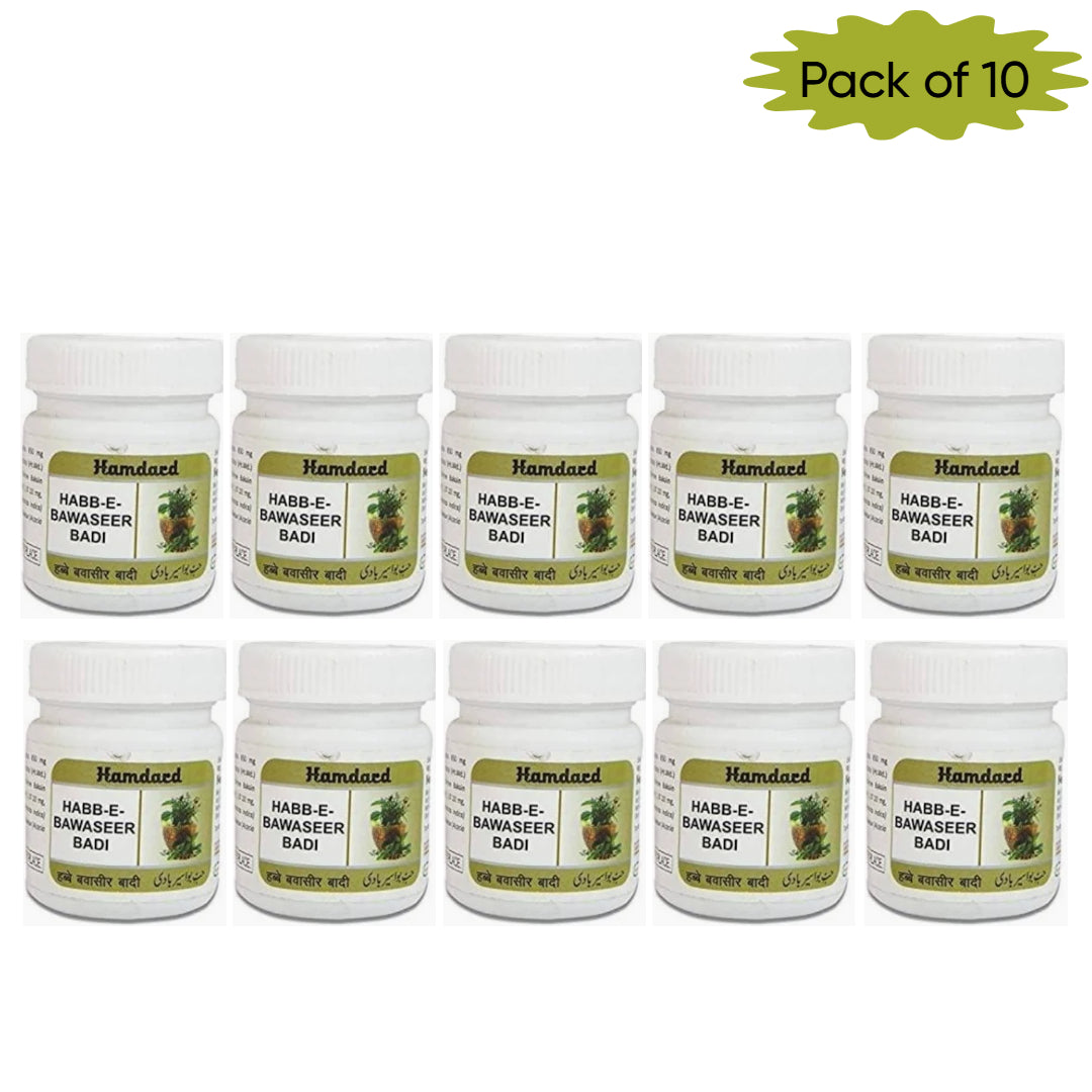 Hamdard Habb-E-Bawaseer Badi 50 Tablets(Pack of 10)