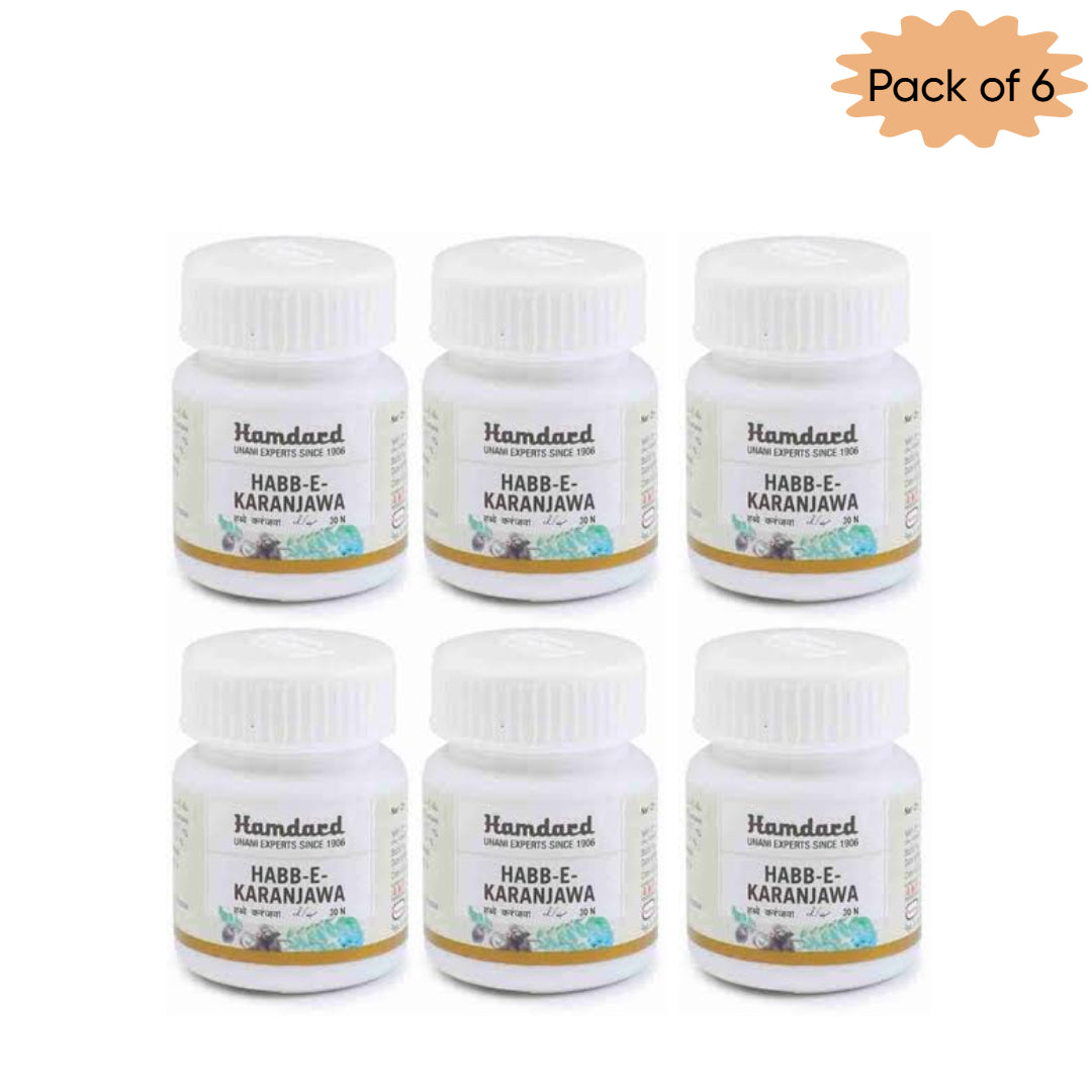 Hamdard Habb-E-Karanjawa 30 Tablets(Pack of 6)