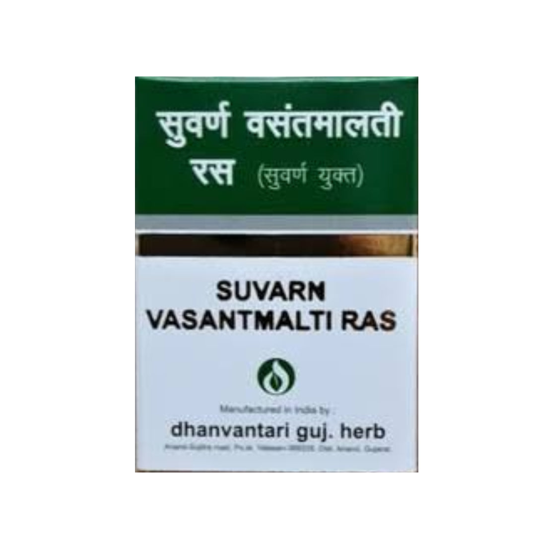 Dhanvantari Guj. Herb Suvarn Vasntmalti Ras 10 Tablets