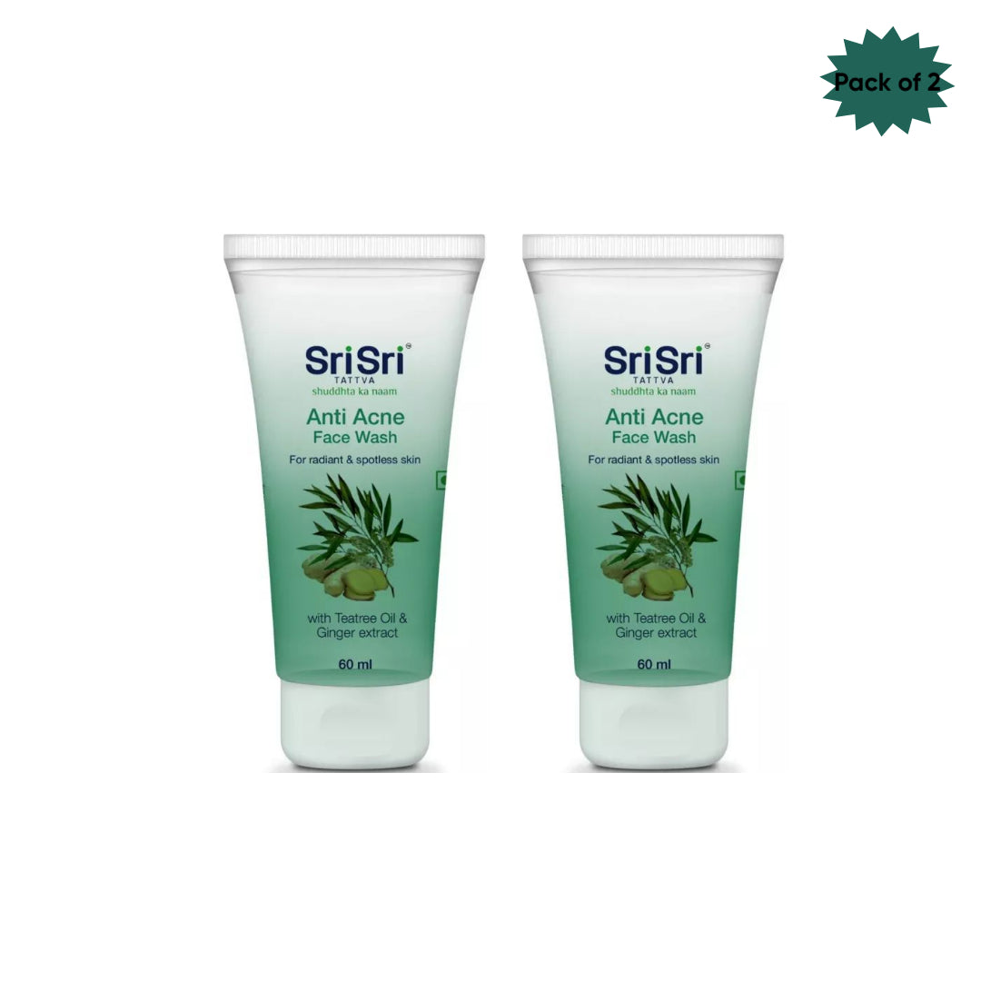 Sri Sri Tattva Anti Acne Face Wash 60 Ml(Pack of 2)