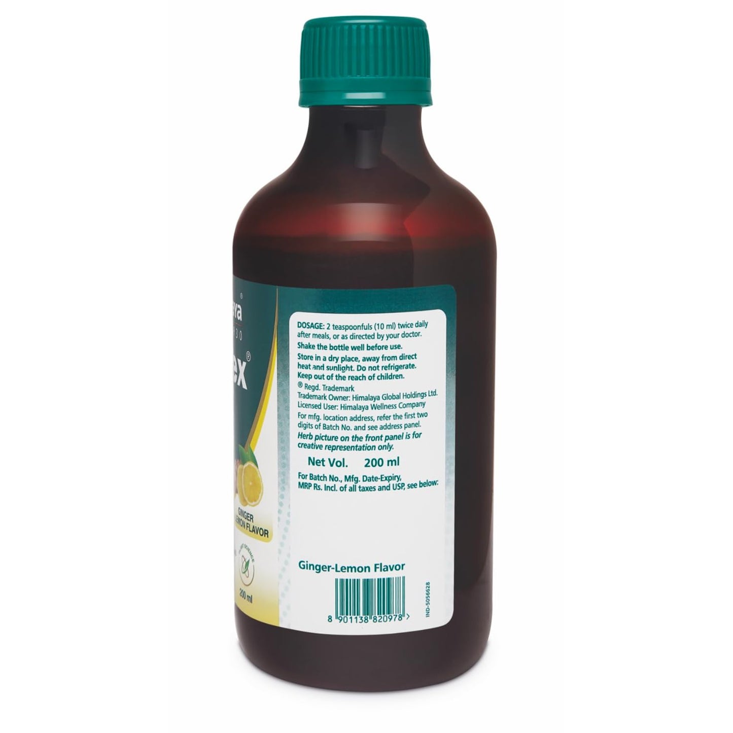 Himalaya Gasex Syrup (Ginger & Lemon Flavor) 200 Ml