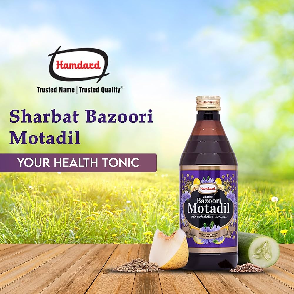 Hamdard Sharbat Bazoori Motadil 500 Ml(Pack of 3)