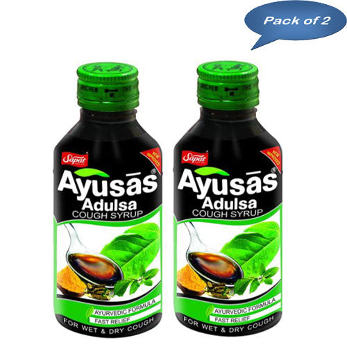 Sapat Healthcare Ayusas Adulsa Cough Syrup 100 Ml (Pack Of 2)
