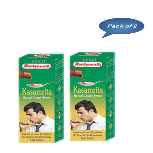Baidyanath (Jhansi) Kasamrita Cough Syrup 100 Ml (Pack Of 2)