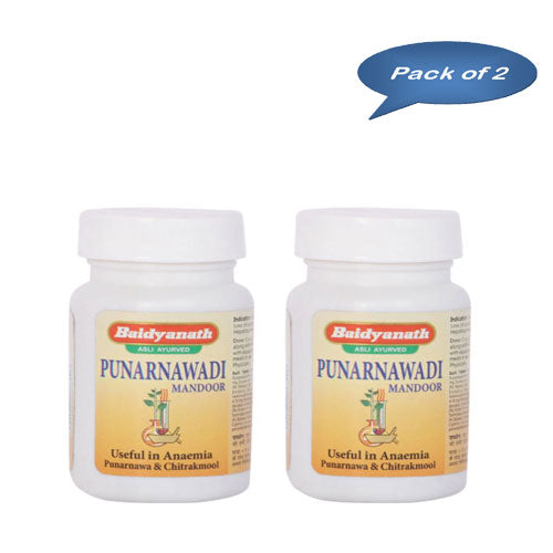 Baidyanath (Jhansi) Punarnawadi Mandoor 40 Tablets (Pack of 2)