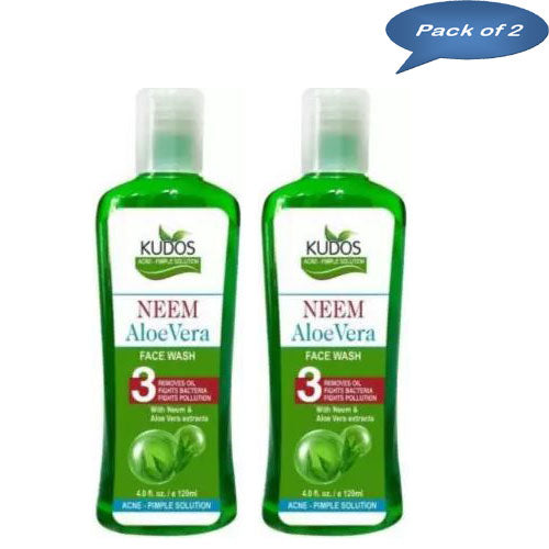 Kudos Neem Aloe Vera Facewash 120 Ml (Pack Of 2)