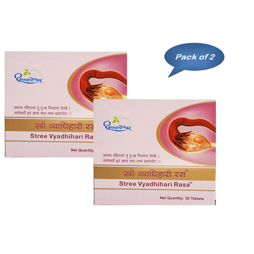 Dhootapapeshwar Stree Vyadhi Hari Rasa 30 Tablets (Pack Of 2)