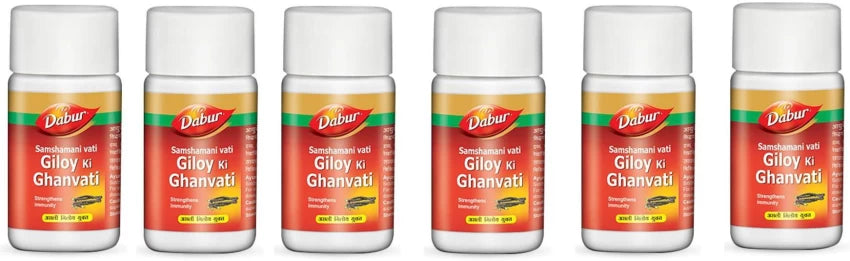 Dabur Giloy Ki Ghan Vati 40 Tablets (Pack of 6)