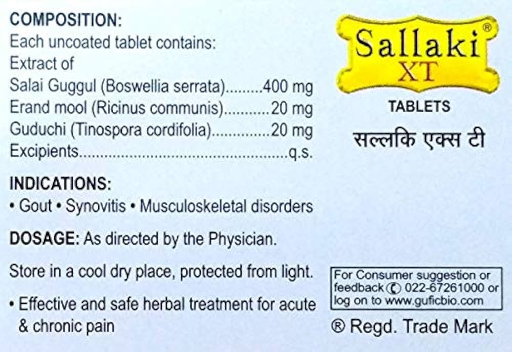 Gufic Biosciences Ltd Sallaki Xt 10 Tablets (Pack of 2)