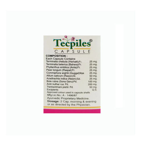 Technopharm Pvt Ltd Tecpiles 30 Capsules