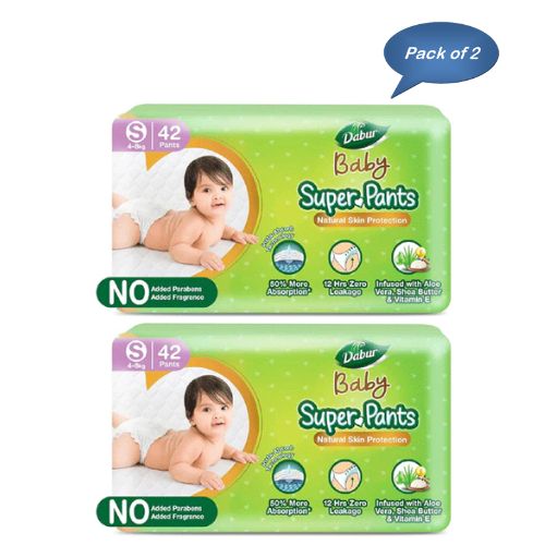 Dabur Baby Super Pants (Small) 42 Pants (Pack Of 2)