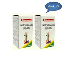 Baidyanath (Jhansi) Raupyamakshik Bhasma 10 Gm - Pack of 2 | Classical Ayurvedic Silver Pyrite Liver, Anaemia & Skin Health Bhasma
