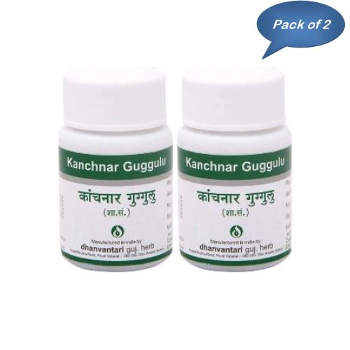 Dhanvantari Guj. Herb Kanchnar Guggulu 60 Tablets (Pack Of 2)