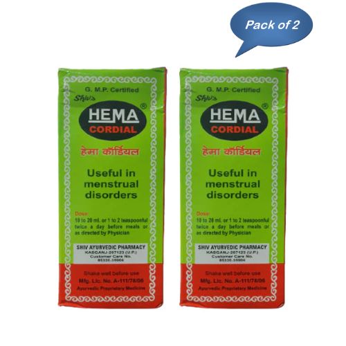 Shiv Ayurvedic Pharmacy Hemacordial Syrup 200 Ml (Pack Of 2)