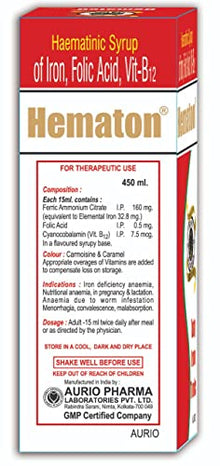 Aurio Pharma Hematon Tonic 450 Ml