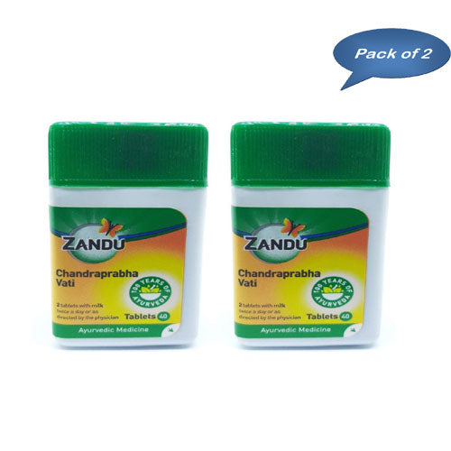 Zandu Chandraprabha Vati 40 Tablets (Pack Of 2)