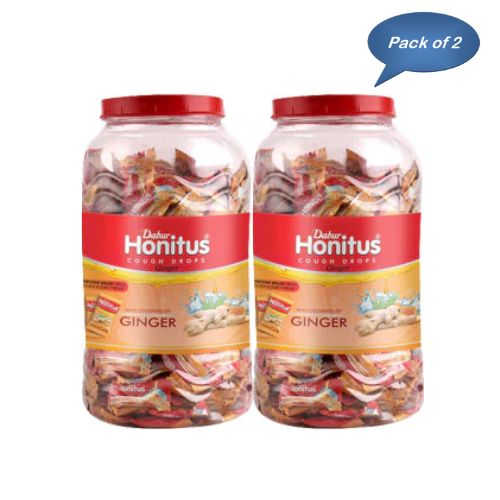 Dabur Honitus Cough Drops (Ginger) 100 Pcs (Pack Of 2)