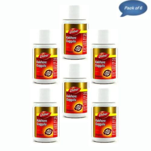 Dabur Kaishore Guggulu 60 Tablets (Pack of 6)