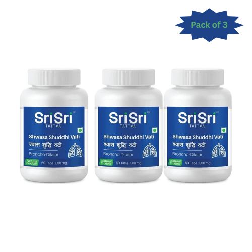Sri Sri Tattva Shwasa Shuddhi Vati 60 Tablets (Pack of 3)