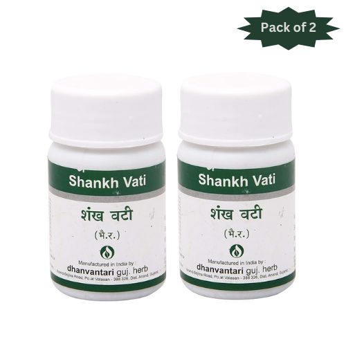 Dhanvantari Guj. Herb Shankh Vati 60 Tablets (Pack of 2)