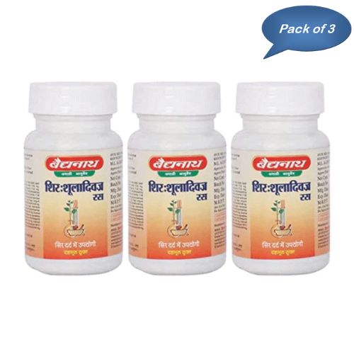 Baidyanath (Jhansi) Shirahshuladiwajra Ras 40 Tablets (Pack Of 3)