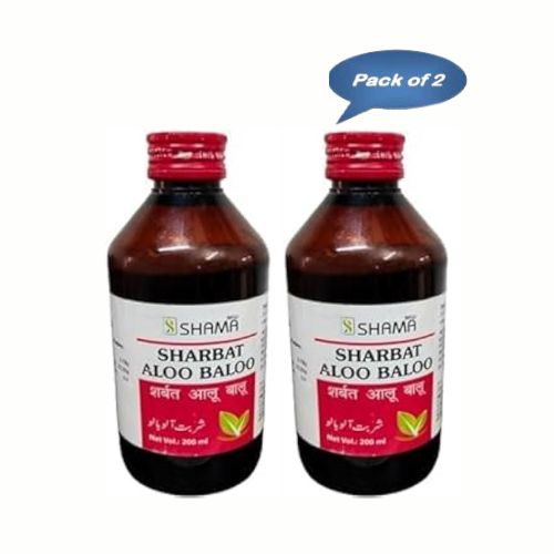 New Shama Sharbat Aloo Baloo 200 Ml (Pack of 2)