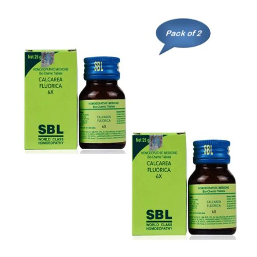 Sbl Calcarea Fluorica 6X 25 Gm (Pack of 2)