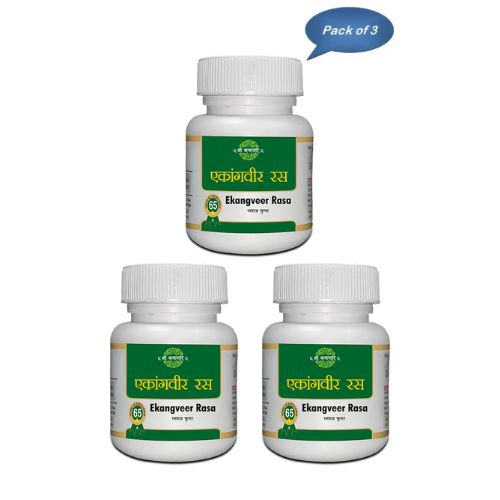 Shree Dhanwantri Herbals Ekangveer Rasa 40 Tablets (Pack of 3)